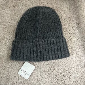 Free People Gray Knit Beanie Hat